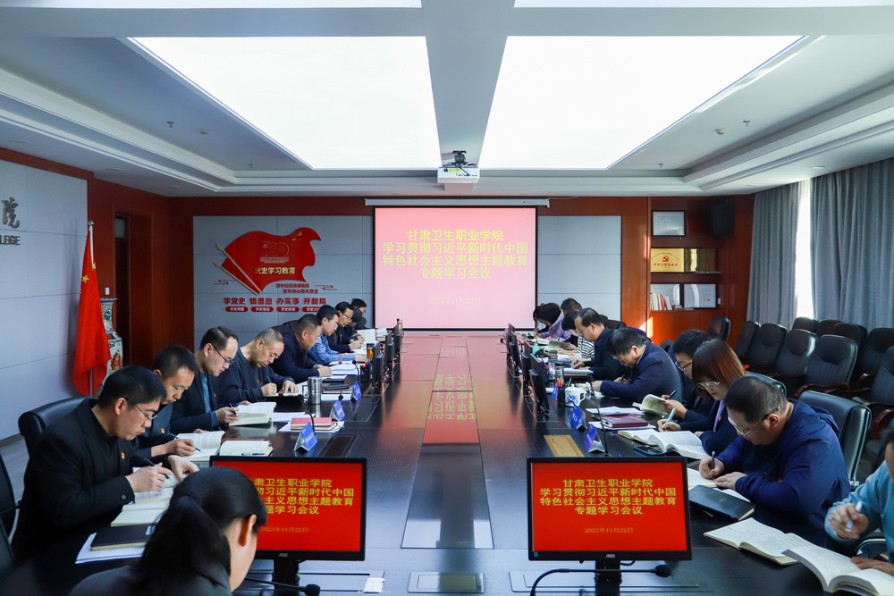 聚焦问题  求实创新——甘肃卫生职业学院党委理论学习中心组举行学习贯彻习近平新时代中国特色社会主义思想主题教育专题学习会议